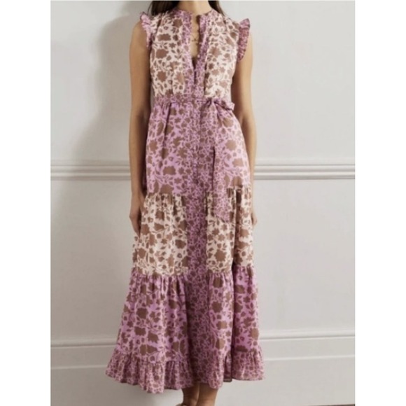 Boden Dresses & Skirts - Boden Pink and Cream Floral Tiered Maxi Dress